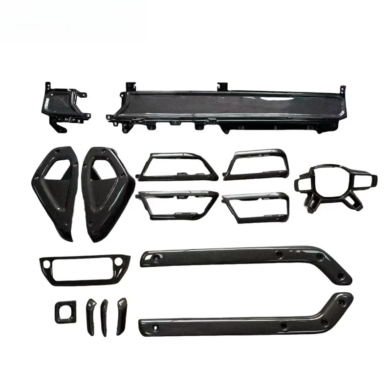 Pour Defender intérieur sec pièces en Fiber de carbone adaptées pour RR Def 110 et Coupe 90 garnitures de tableau de bord en carbone pour Def