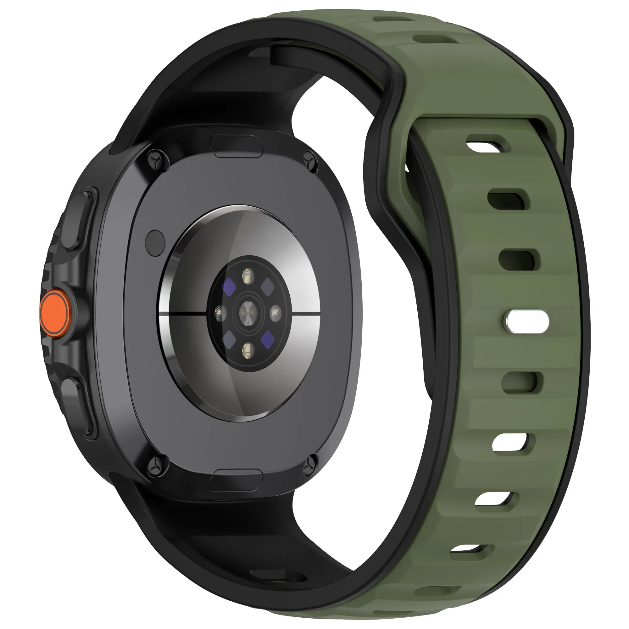 Two-Color Silicone Strap for Samsung Galaxy Watch 9/8 40mm 44mm Sports Adjusting Wristband for Galaxy Watch 8 Classic 46mm Belt