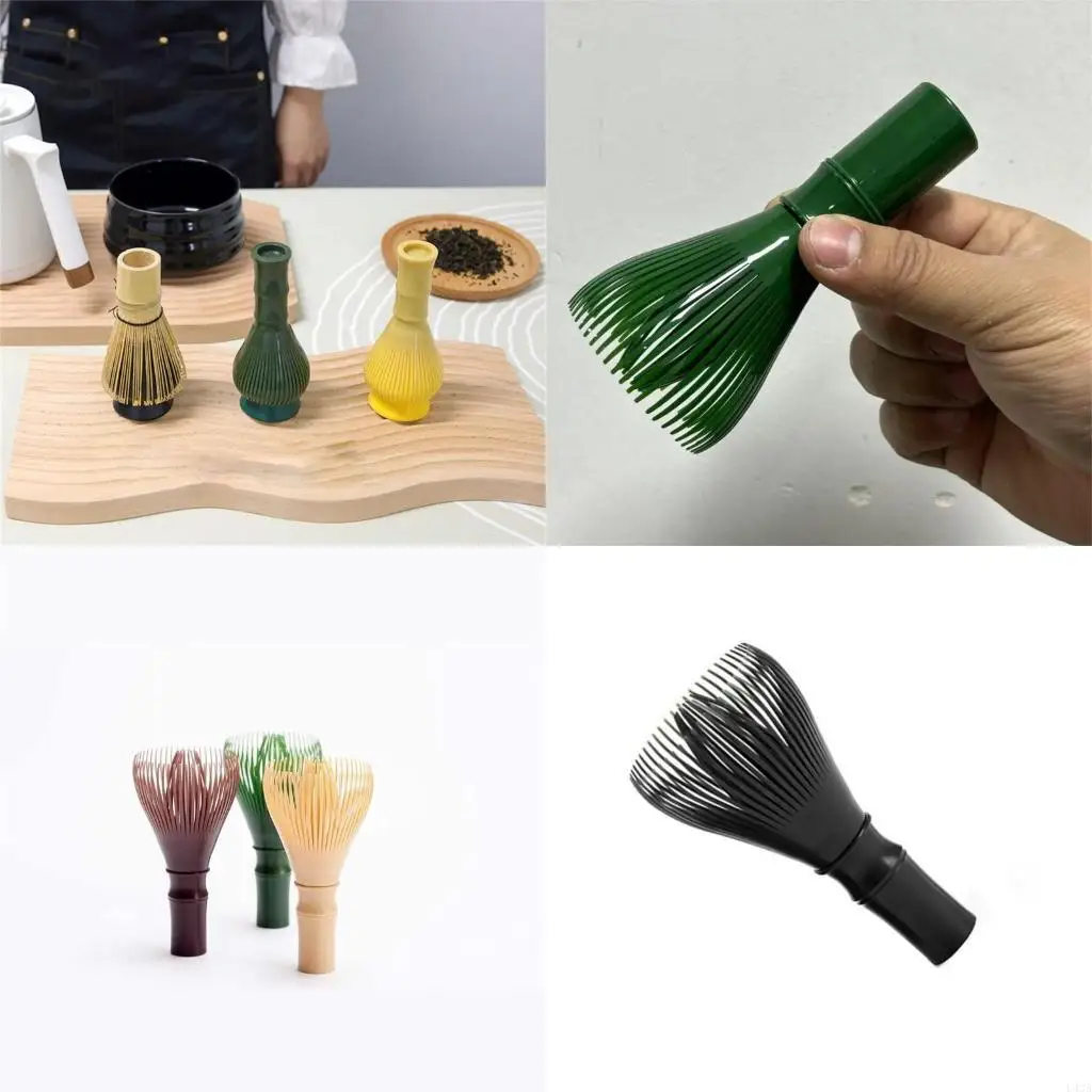 L43A Plastic Matcha Stirrer Whisk Easy to Clean Teas Frother Mixing Tool For Powder Drink Preparation Home Office Travel Use