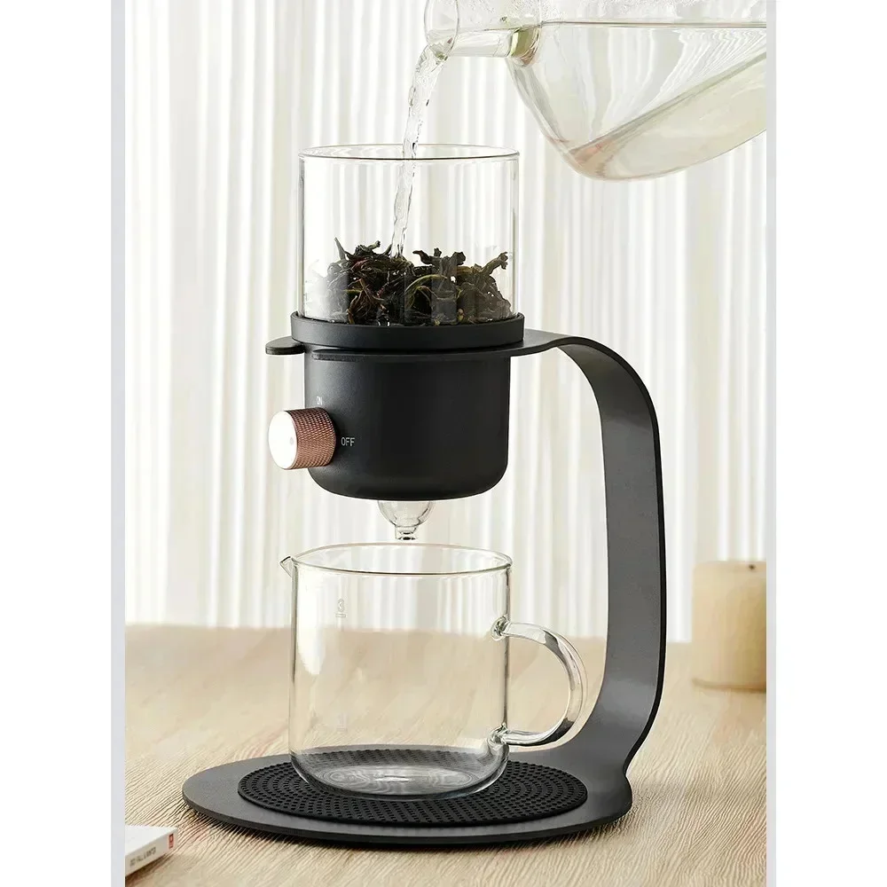 

Lazy Person Brewing Tea Pot Household Glass Brewing Tea Pot Modern Flower Tea Pots Drip Filter Type Freshly Ground Coffee Pots
