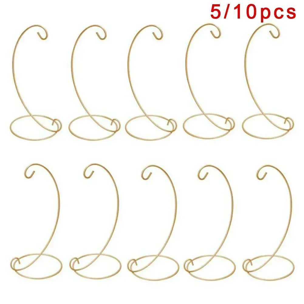 5/10pcs Home Garden Metal Bauble Ornament Pack Retro Airs Plant Terrarium Landscape Display Iron Hanging Stand Decoration Holder