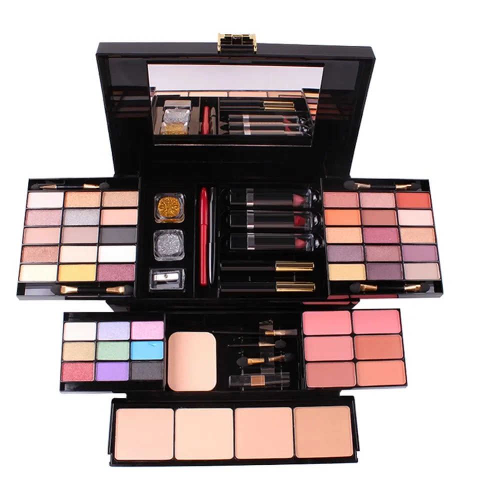 

MISS ROSE Professional Makeup Set Box Matte Glitter Eyeshadow Powder Blush Women Multi-functional Palette Cosmetic Case