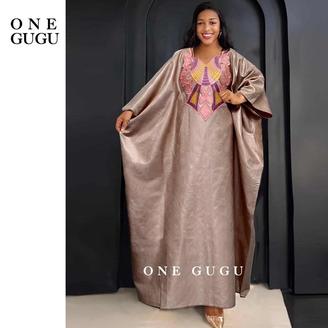 فستان زفاف نيجيري عالي الجودة أصلي لعام 2026 من Baizn Dashiki Boubou فستان زفاف أفريقي تقليدي بازان الثراء رداء طويل #2