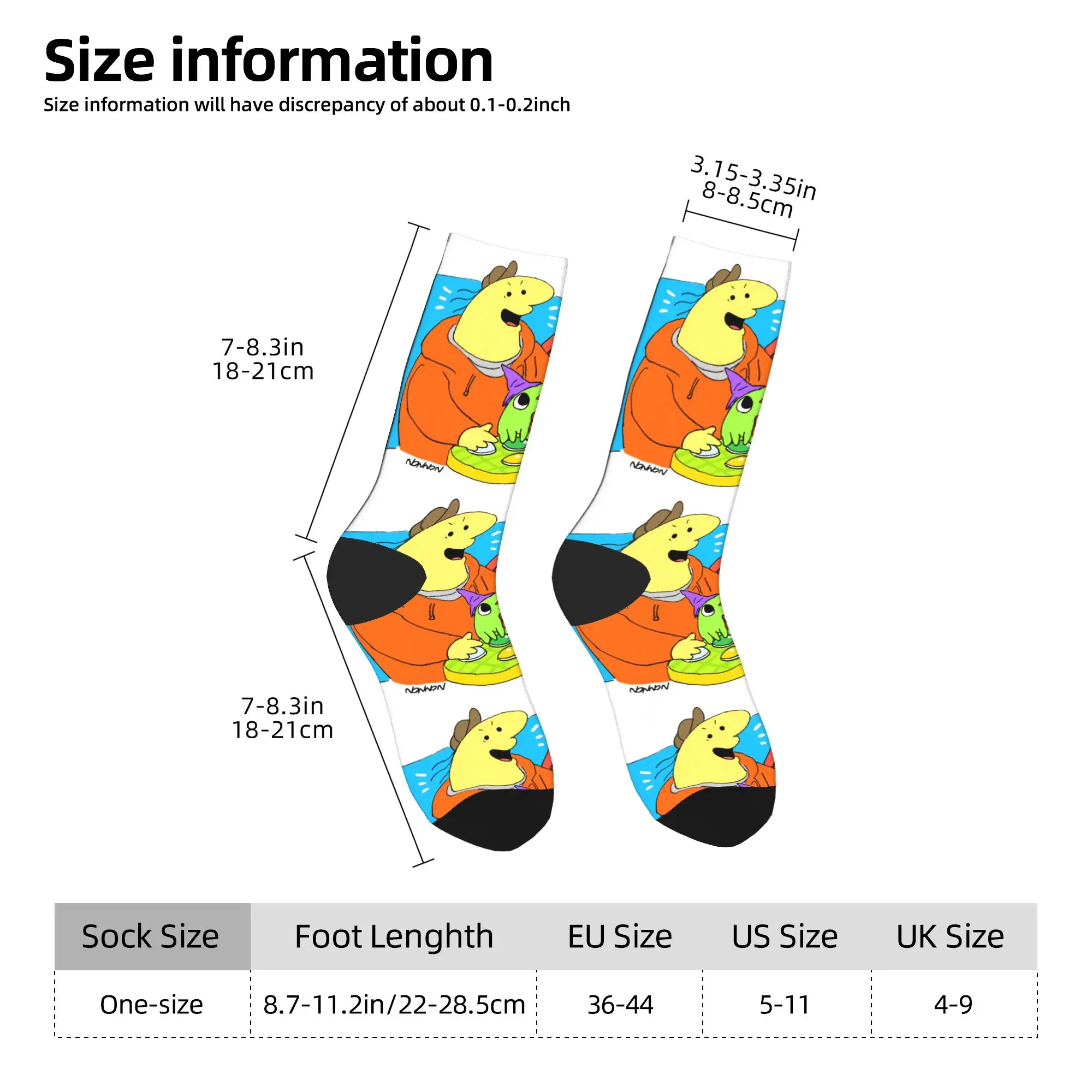 الكرتون S-تبتسم الأصدقاء الجوارب الترفيه جوارب الرجال عالية الجودة الجري الجوارب الربيع المطبوعة المضادة للانزلاق الجوارب #5