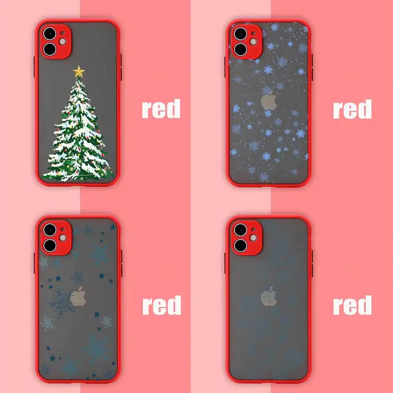 Christmas Snowflake Phone Case Luxury Silicone Shockproof Matte For Iphone 11 12 13 14 Mini Pro Max 7 8 Plus X Xs Xr Cover