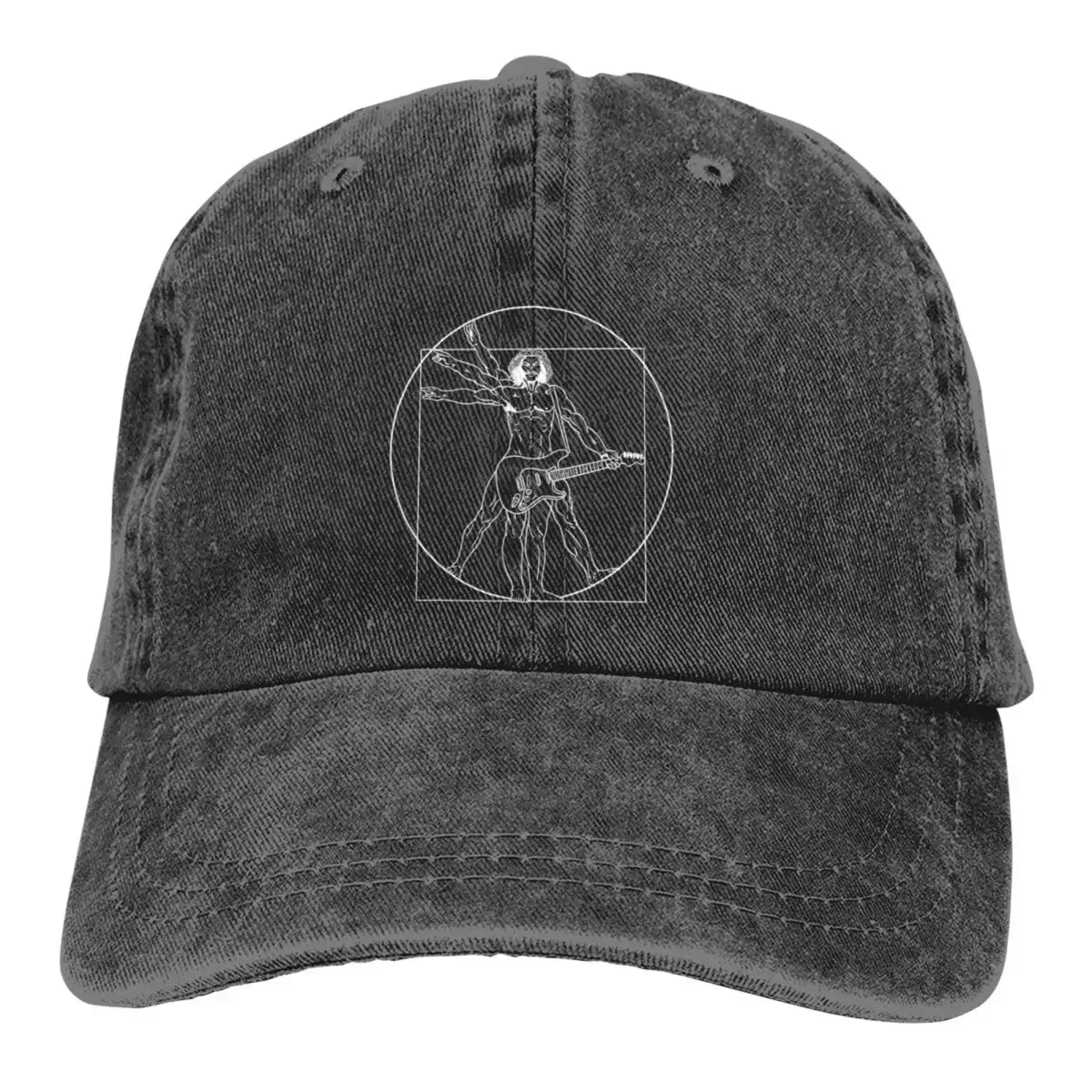 Pure Color Cowboy Hats VITRUVIAN Women's Hat Sun Visor Baseball Caps Guitar Rock Peaked Trucker Dad Hat