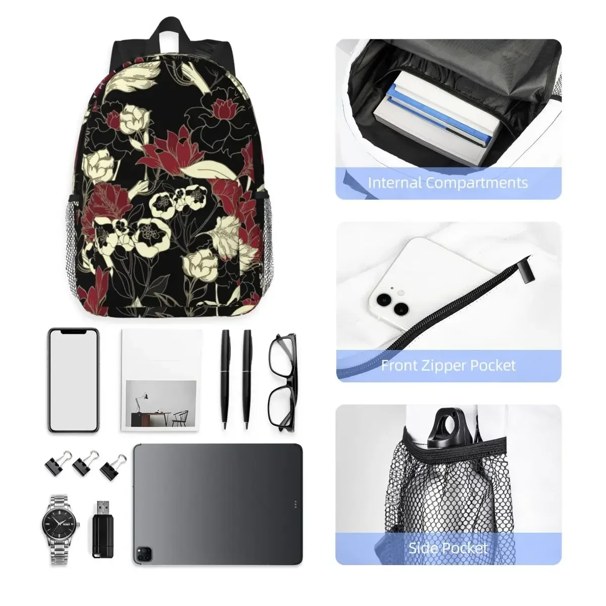 حقيبة ظهر الجامحة WangXian Bunny Mo Dao Zu Shi للطلاب والأولاد والبنات حقيبة كتب مدرسية حقائب كتف للكمبيوتر للرجال والنساء #5