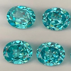 Brilliant Pretty Sapphire Green Paraiba Gemstone Oval Cut For Jewelry Making VVS Loose Gems