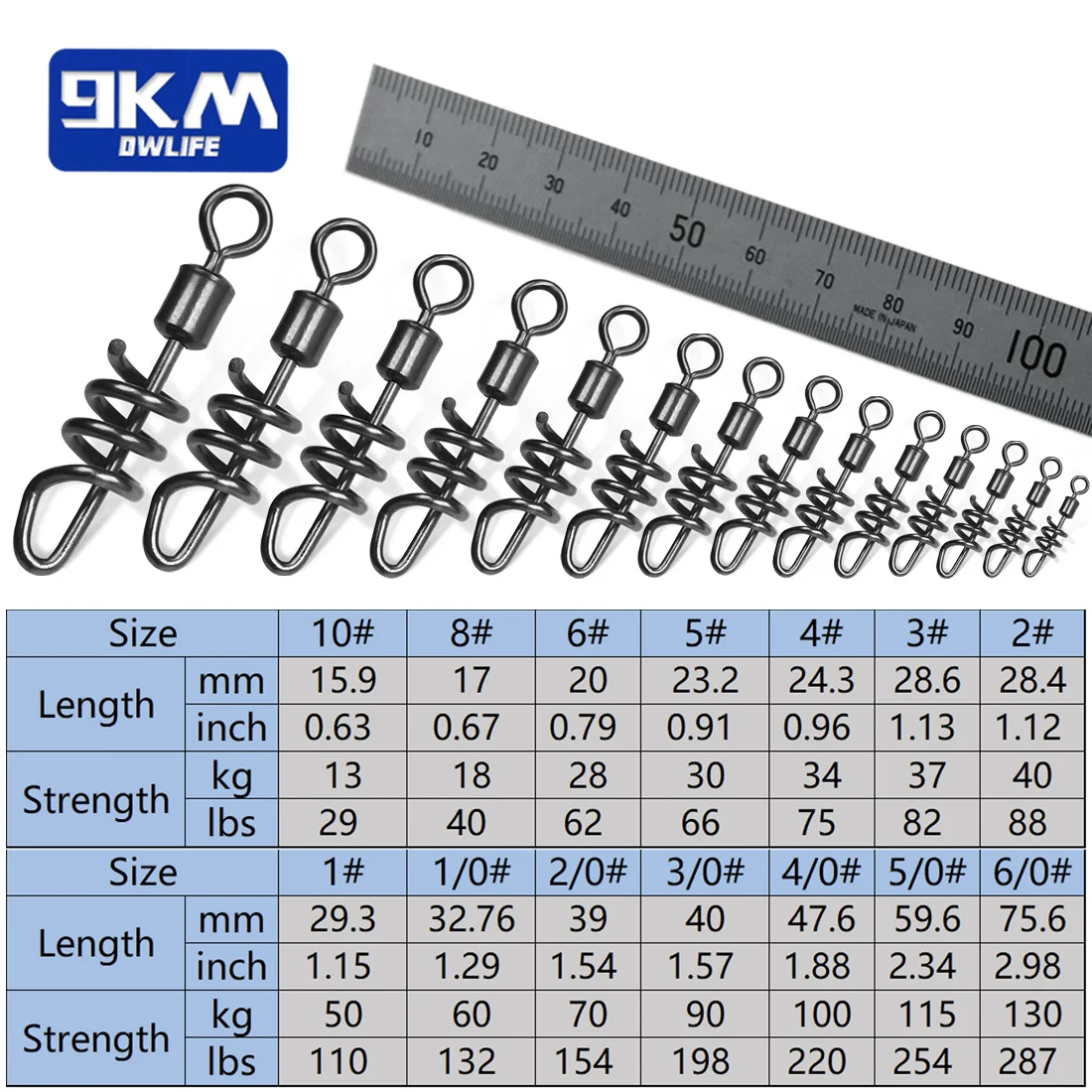 Fishing Corkscrew Swivels Snap 25~100Pcs Rolling Swivels Stainless Steel Carp Barrel Swivel Saltwater Fishing Lure Connector