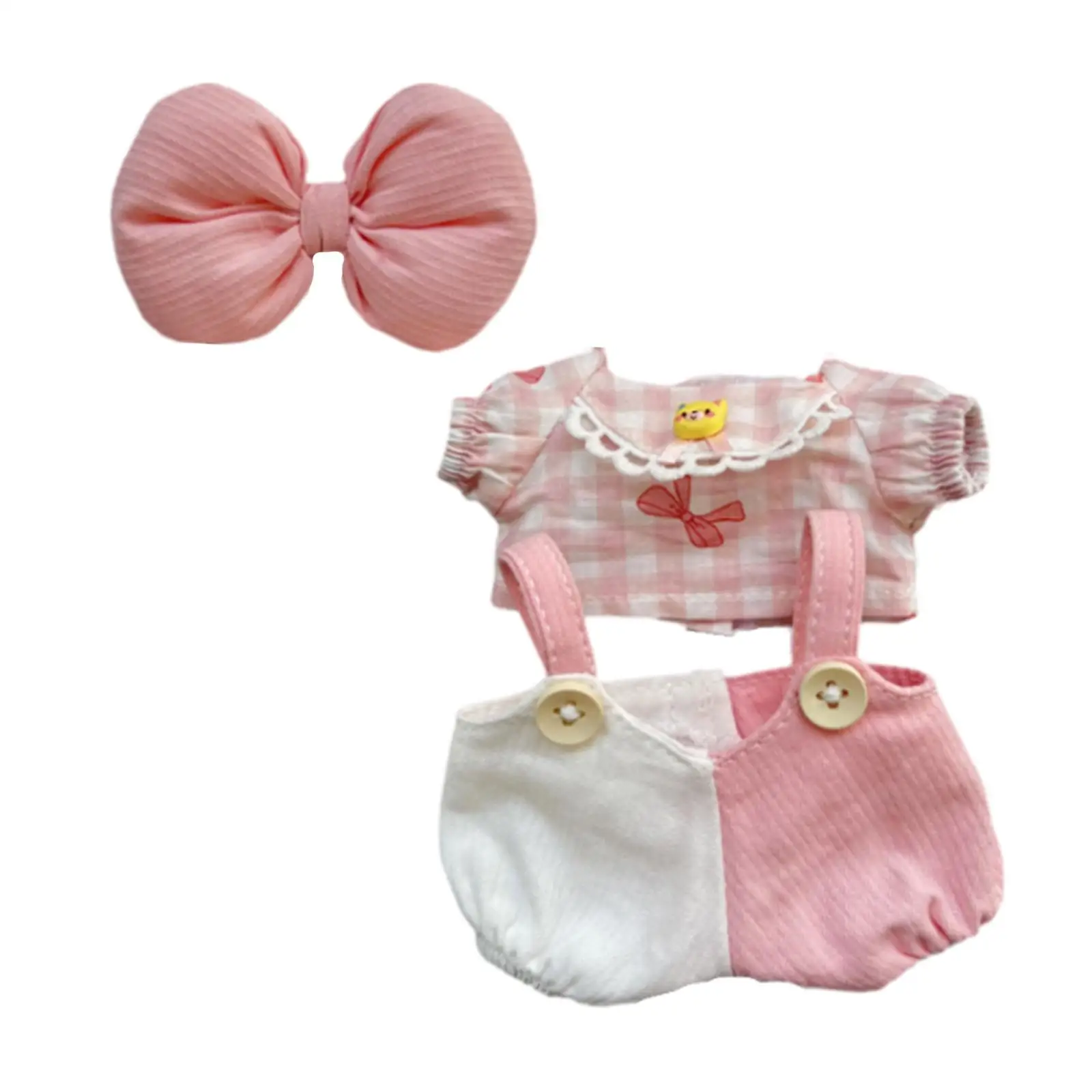 Plush Doll Clothes for 15cm Doll Clothes Adorable Doll Accessories Outfits Cute Doll Clothes Suit Costumes Gift for Girls