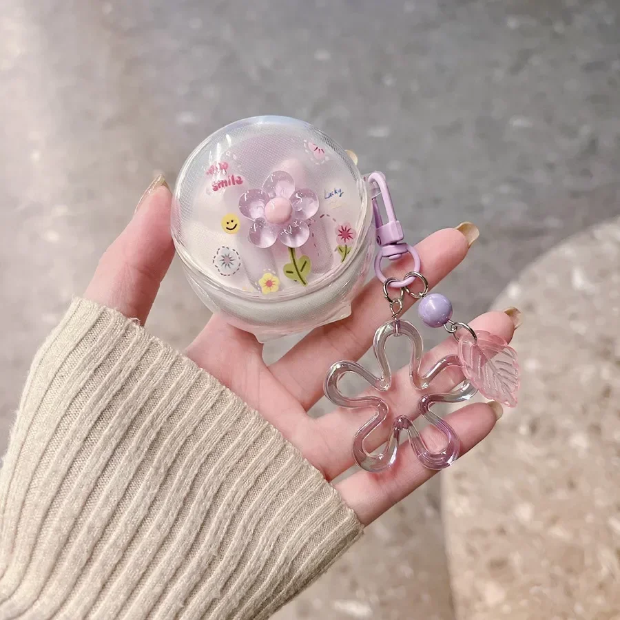 For OPPO Enco AIR 3 / R2 / r3 case fashion Flower Silicone Transparent Earphone Cover for OPPO Enco R2 case