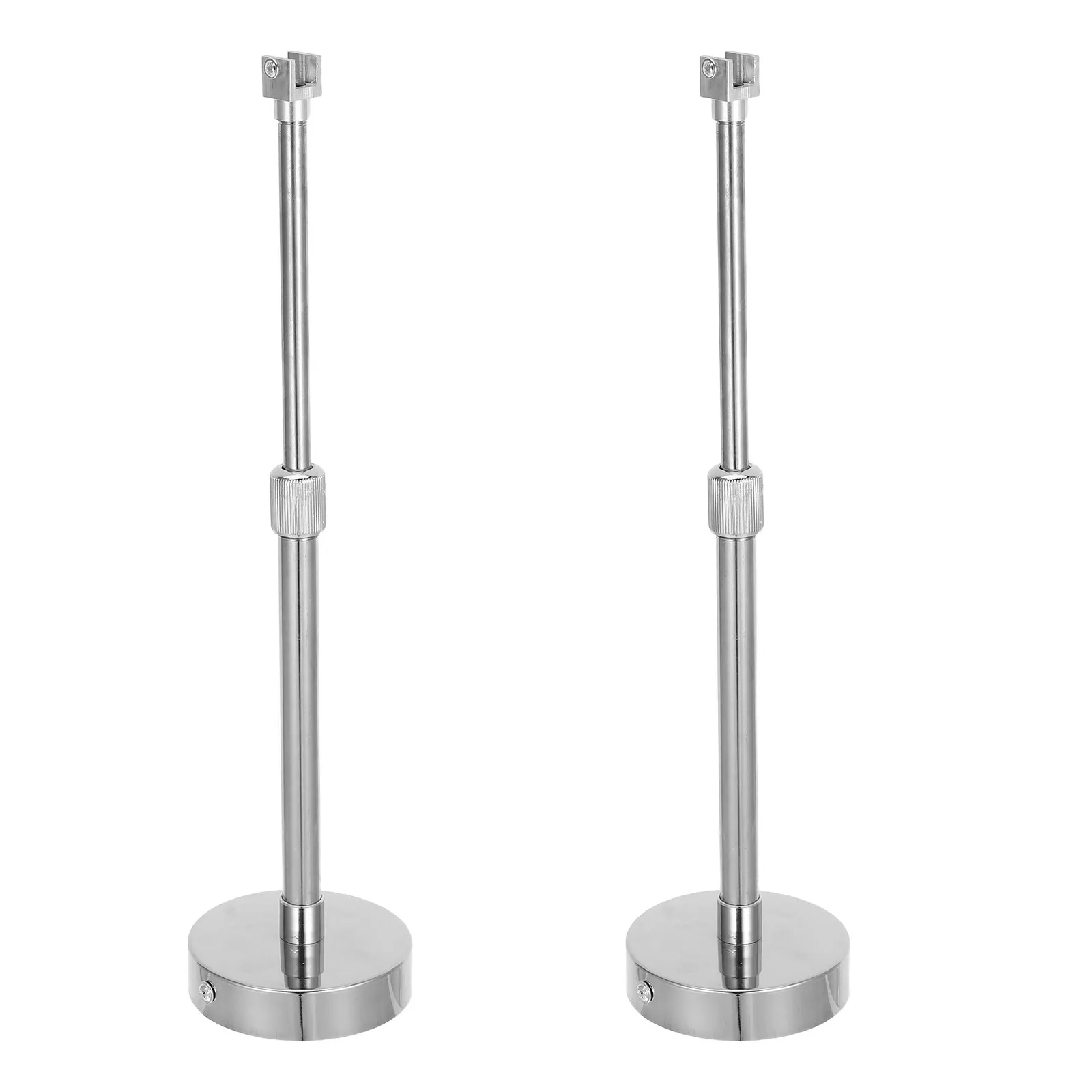 2Pcs Stainless Steel Pendant Lighting Extension Rod Adjustable Telescopic Chandelier Downrod Stem Emergency Exit LED Fixture