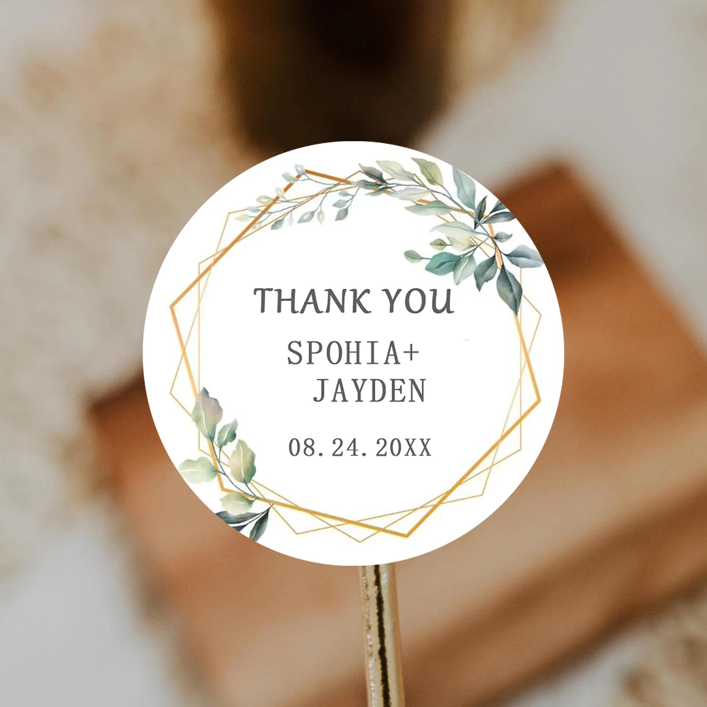 90pcs Custom Transparent Stickers with Personalized Names & Birthdays (For Weddings, Parties & Gift Wrapping)