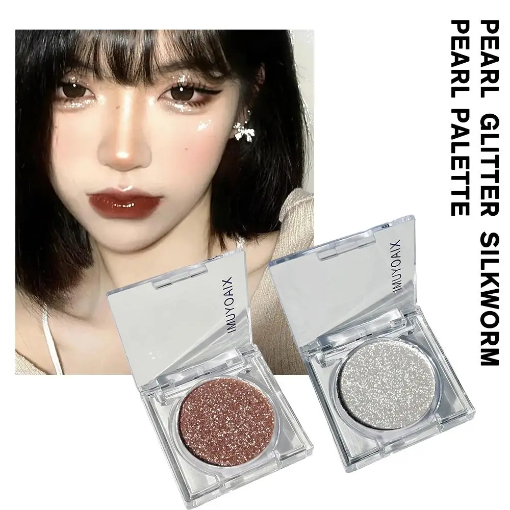 Eyeshadow Palette Shimmer And Shiny Waterproof Sequins Glitter Highlighter Eye Glitter Liner Silkworm Pearl Eyeliner Pen V3T0