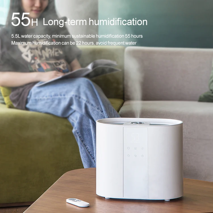 Humidificador con control remoto, purificadores de aire inteligentes para el hogar, purificador de aire electrostático para habitación grande