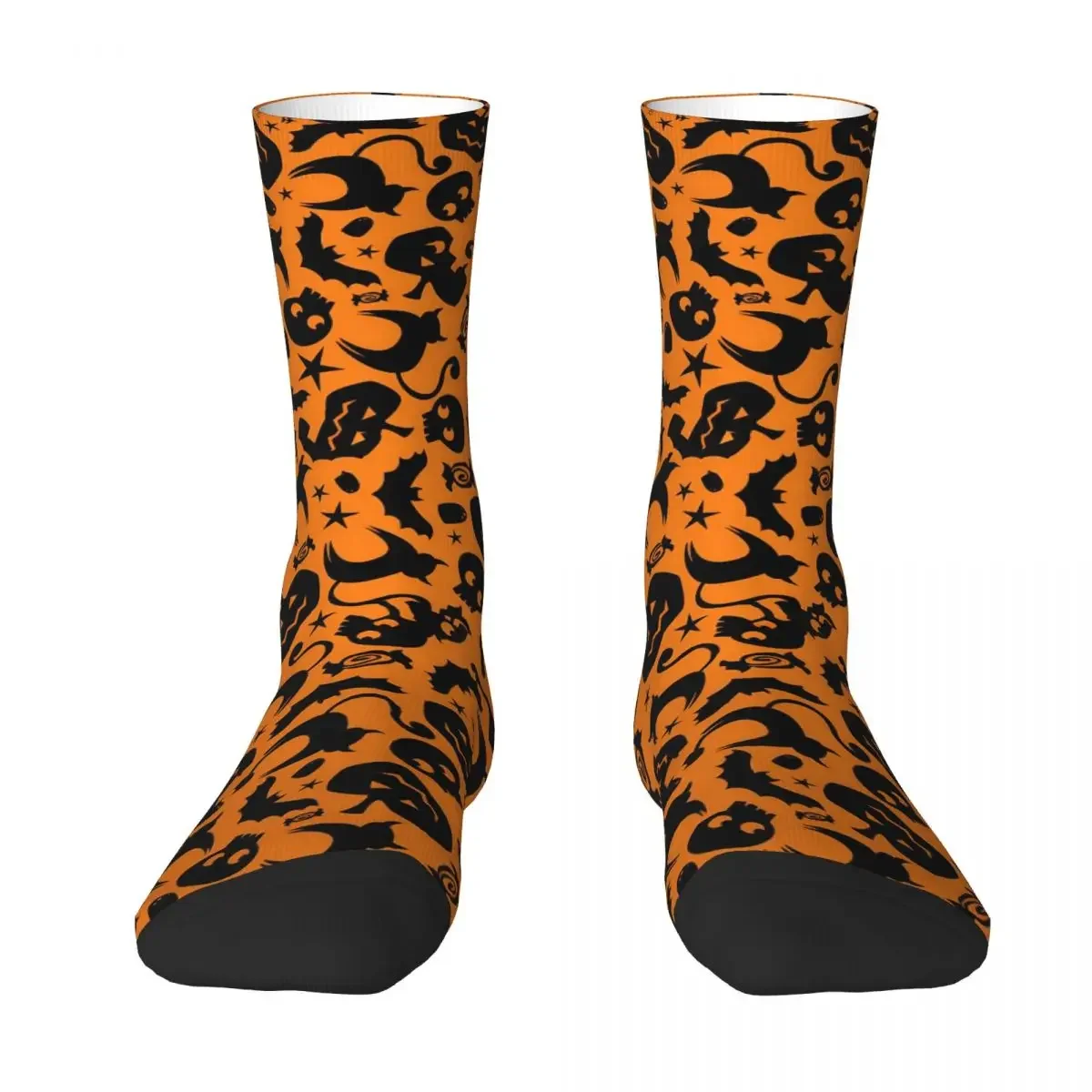 Pumpkin Socks Autumn Whimsical Halloween Stockings Casual Unisex Comfortable  Custom Climbing Non Slip 