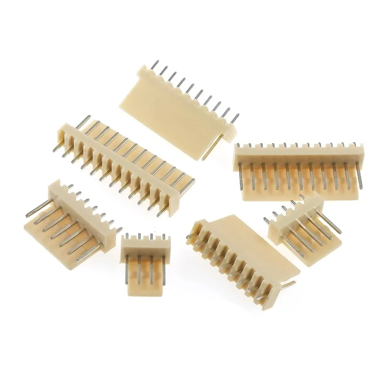 1000pcs KF2510 Straight Pin Connector Terminal 2P/3P/4P/5P/6P/8P-12P 2.54mm Spacing