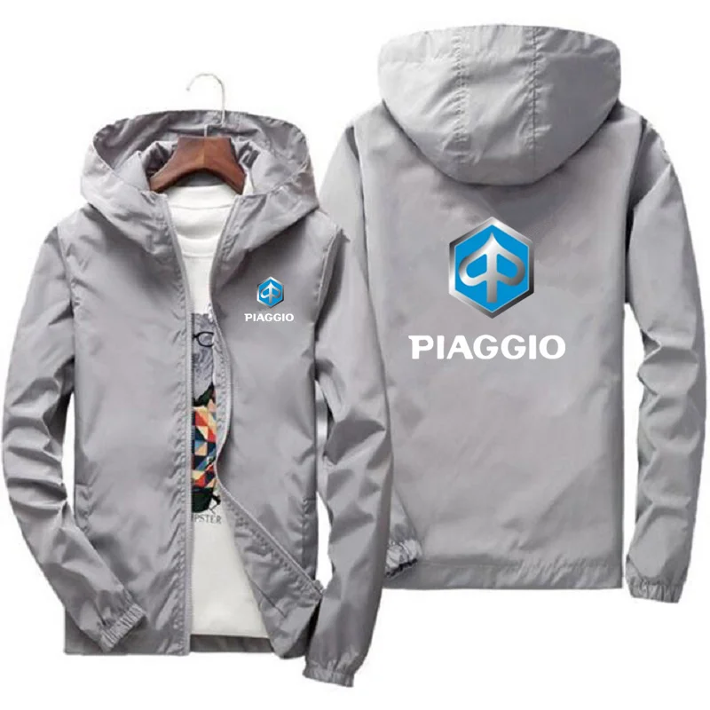 New men\'s zipper jacket PIAGGIO casual outdoor waterproof sports shirt jogging baseball jacket windbreaker