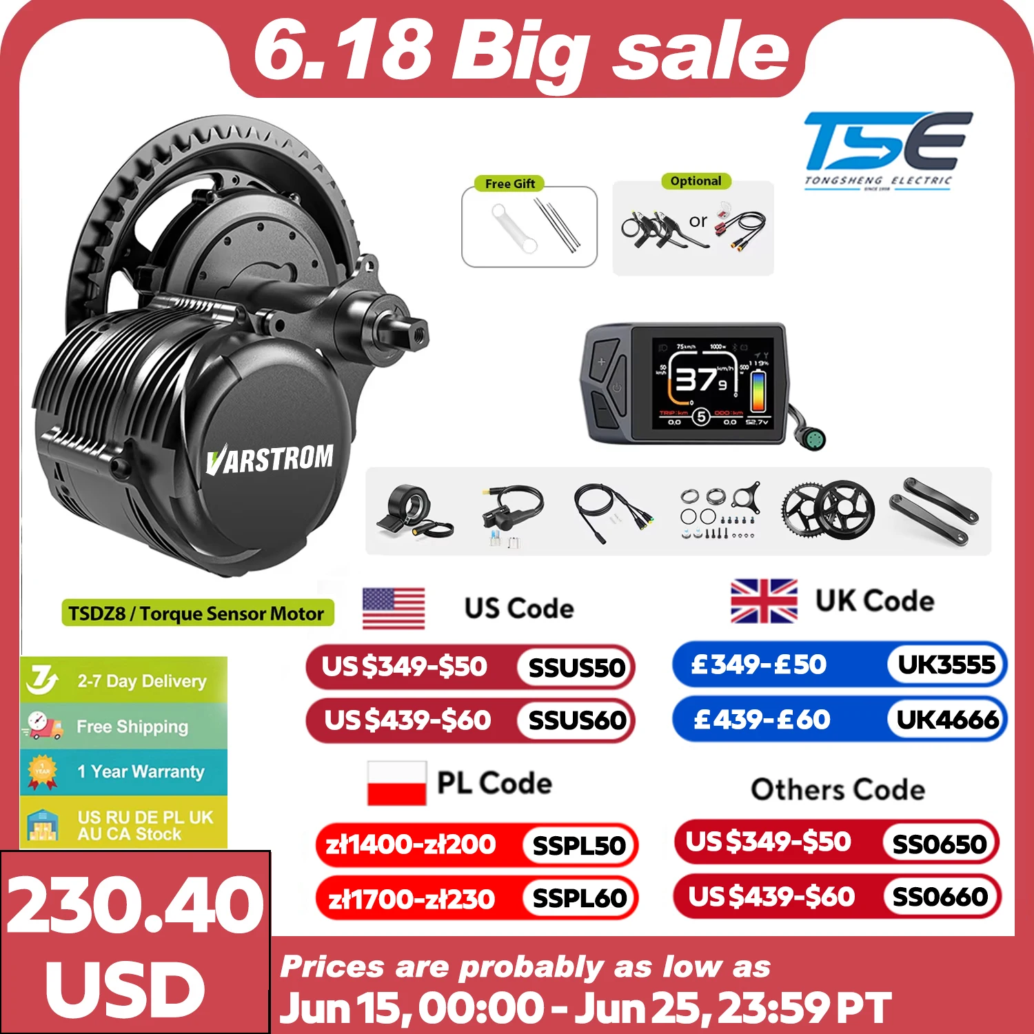 Tongsheng TSDZ8 750… - image