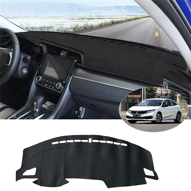 

LHD For Honda Civic 10th Sedan / Hatchback Coupe 2016-2019 2020 2021 Car Dashboard Cover Dash Mat Non-Slip Sun Shade Pad Carpet