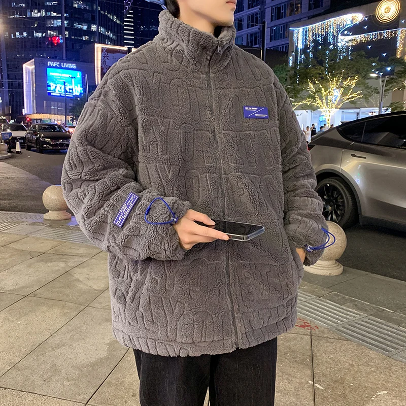 

Winter Men's down Jaet Sli Trendy Thiened Haome ort Sle Winter Clothes Faion Outerwear Polyester Fiber