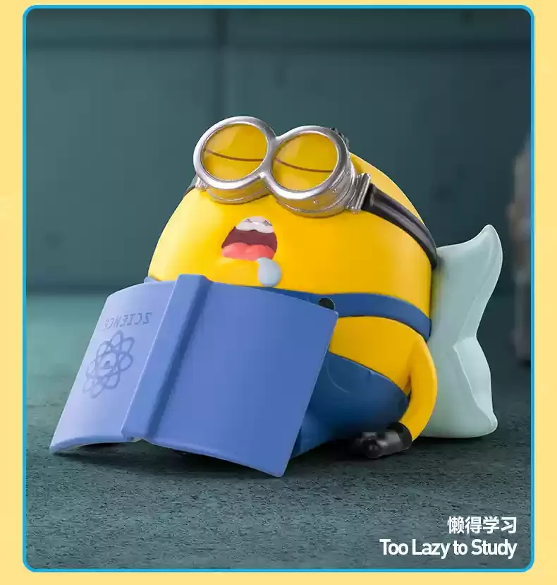 Authentic Minions Figure New Lazy Every Day Series Blind Box Model Toy Desktop Ornament Cute Children'S Gift