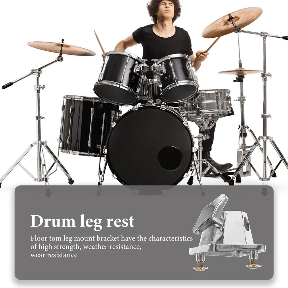 

Drum Saddle Accessories 52mm Silver Plated Adjustable Height Mount Bracket Floor Tom Drum Set Percussion Bases Kit Parts