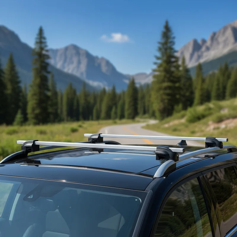 Universal Hot Sale Black Steel Roof Cross Bars Mount On Side Rails Fit 4X4 SUV