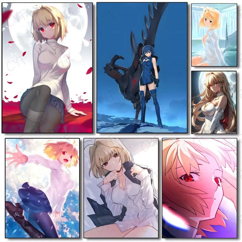 Visual Novel Fantasy T-Tsukihime Poster Painting Wall Art Mural for Living Room Home Decor and Gifts