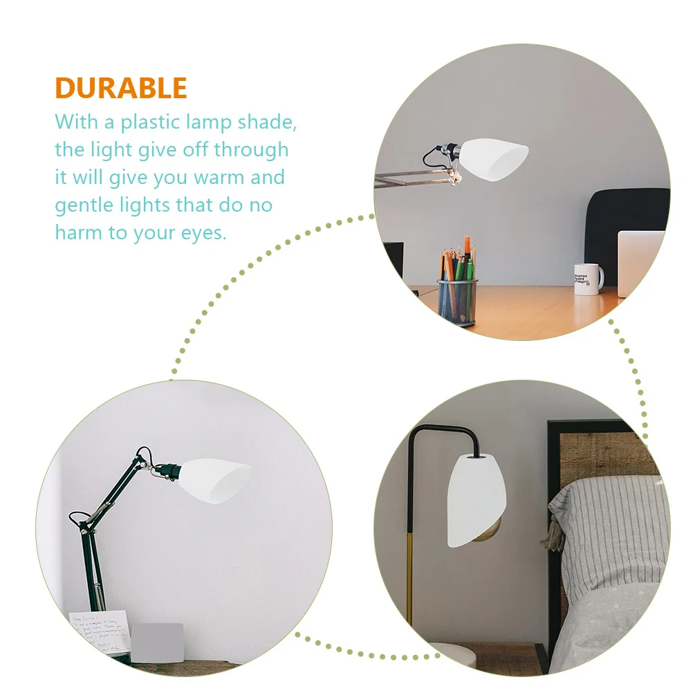 

4Pcs Horse Hoof Lamp Shade Plastic Lampshade Inclined Head for Table Wall Hanging Lamp Accessory Plastic Lampshade