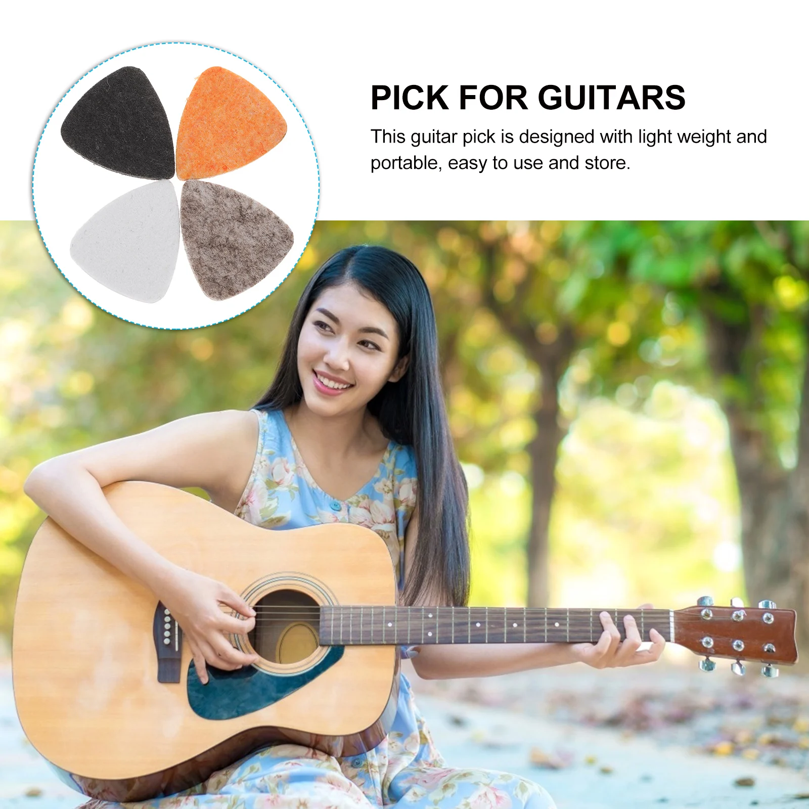 

20 Pcs Ukulele Picks Finger Thumb Wool Felt Guitar Soft Thin Stringed Instrument