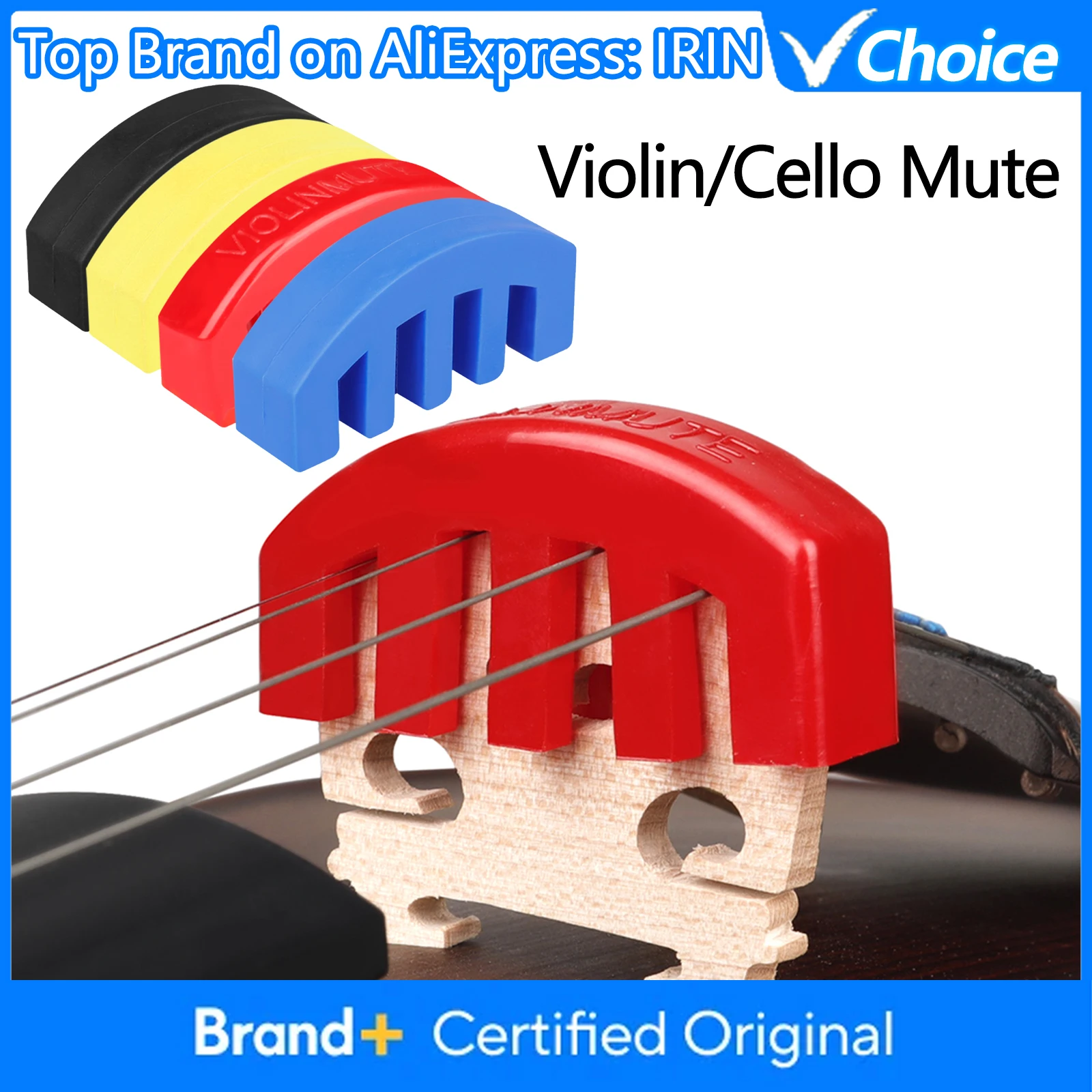 IRIN Abafador de Violino de Borracha com Cinco Pontas, Silenciador para Violoncelo e Violino, Abafador de Prática, Acessórios para Instrumentos Musicais de Corda