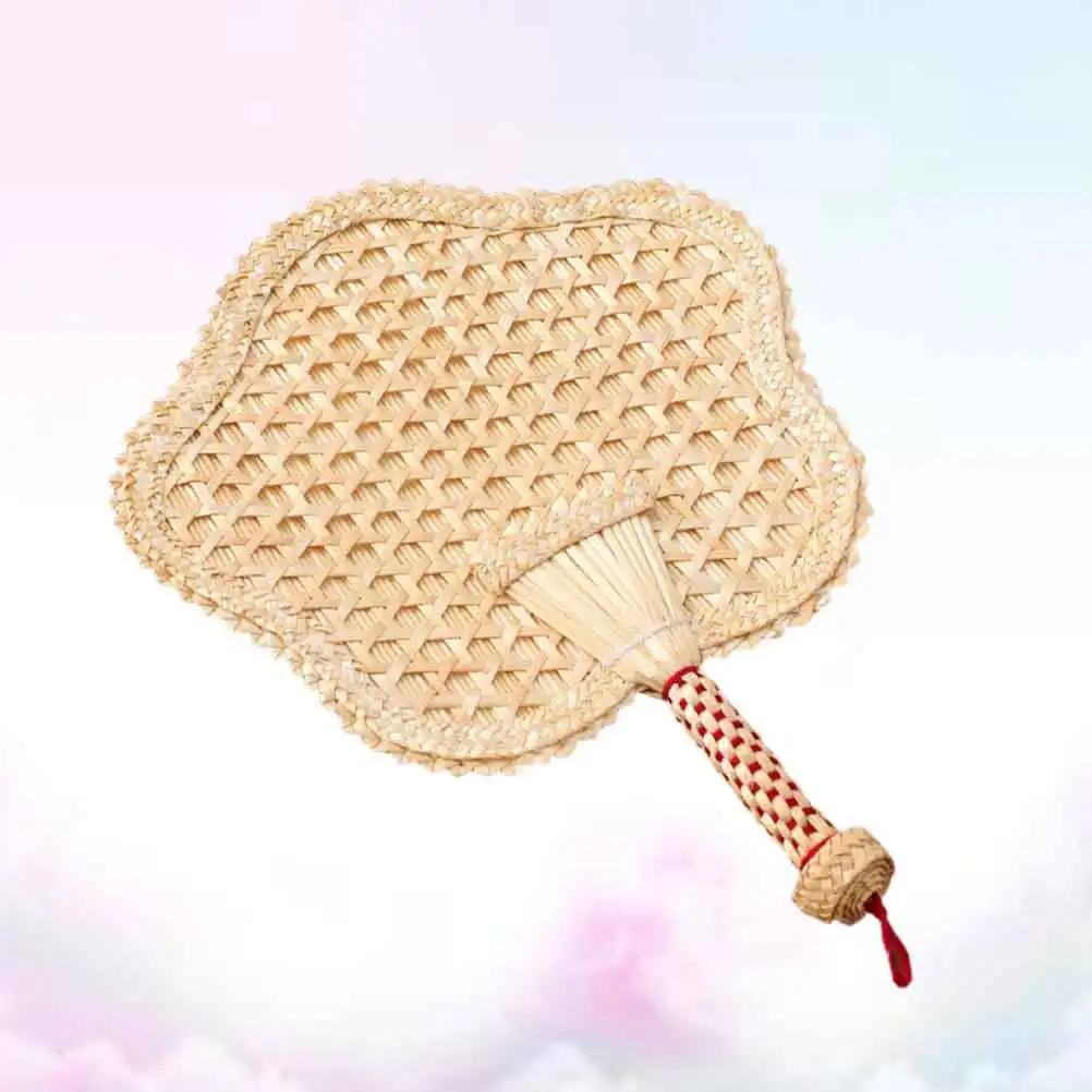 

Handmade Cattail Leaf Light Cooling Portable Elegant Handheld Fan For Beach Party Summer Accessories Handmade