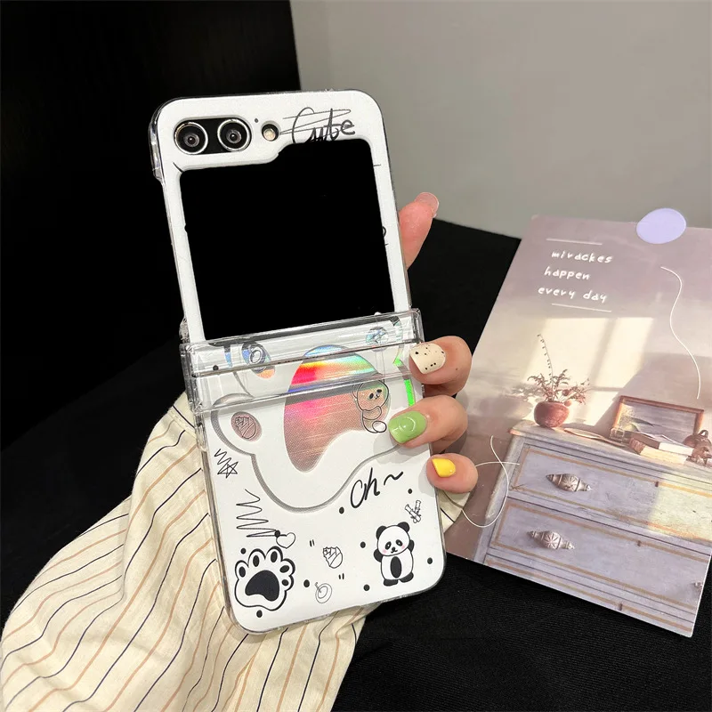 

Paw Phone Case For Samsung Galaxy Z Flip 7 6 5 4 Protective Back Cover For ZFlip5 ZFlip6 ZFlip7 Case Shell