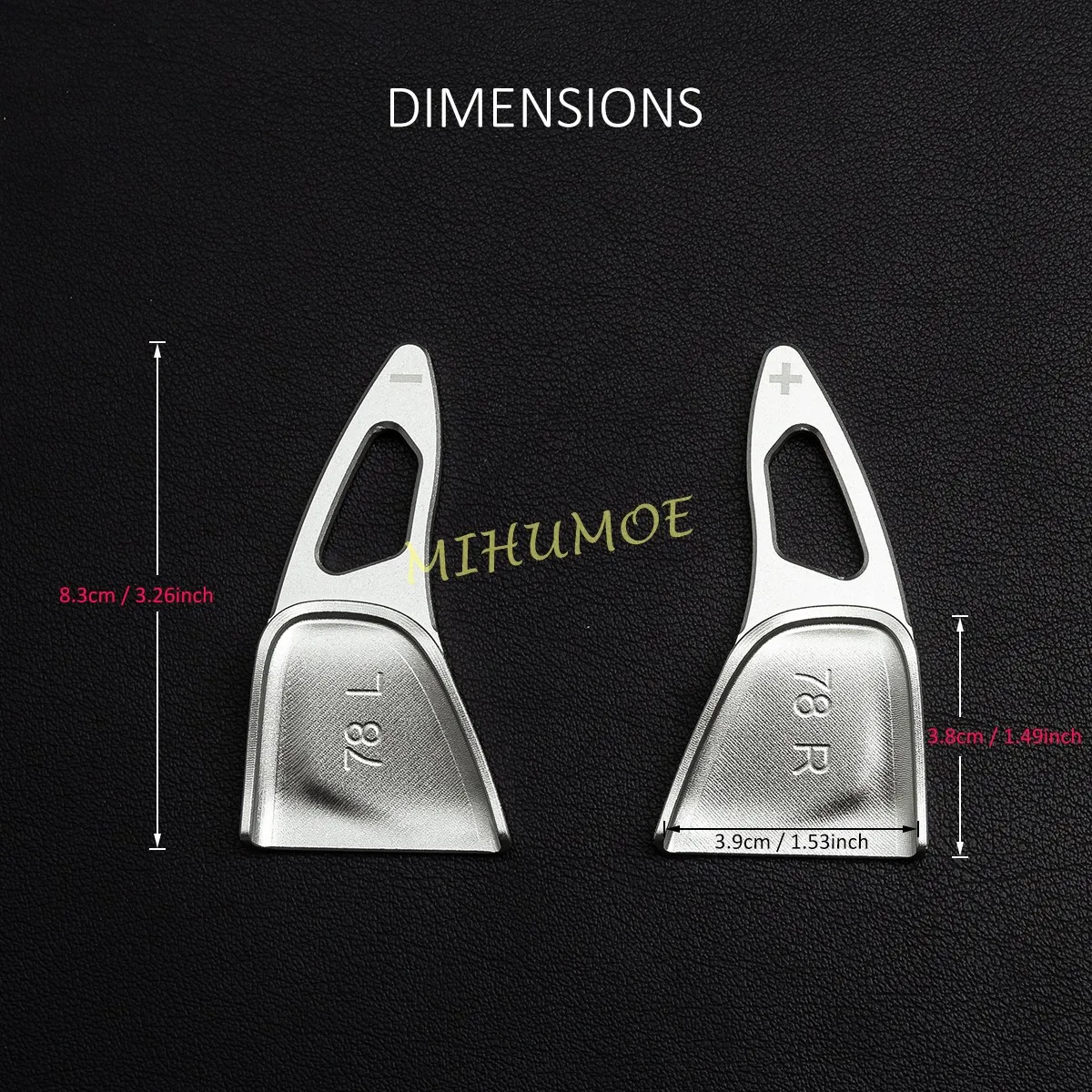 Picture 6: For GMC Sierra 1500 Chevrolet Silverado 1500 Buick Envision Enclave Car Steering Wheel Shift Paddle Shifter Cover Extension 2Pcs