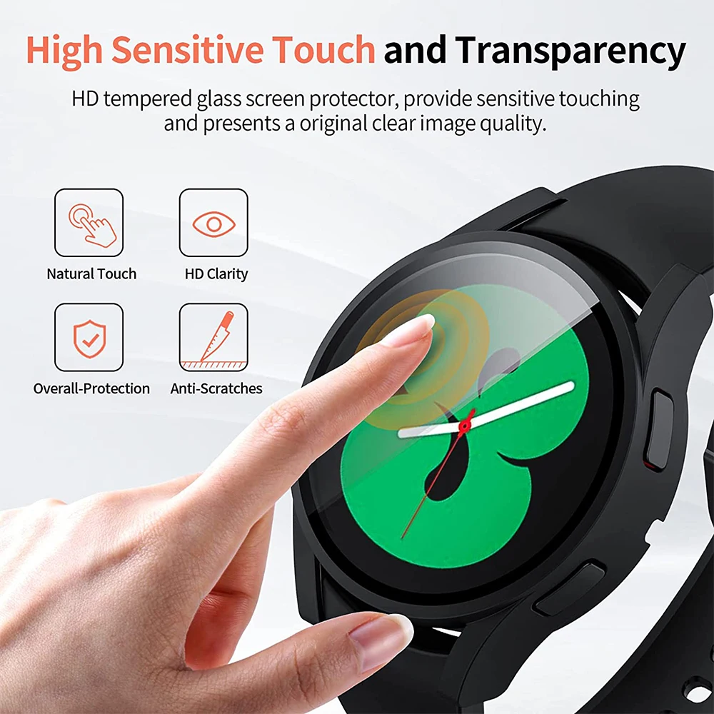 غطاء زجاجي مقوى + غطاء بلاستيك - مراجعة Accessories For Galaxy Watch 5 وسعره