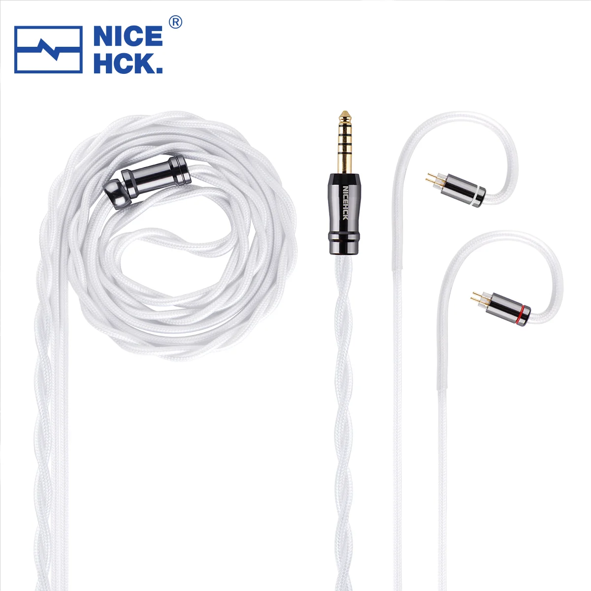 NiceHCK SnowWings-Cable de actualización de auriculares HiFi, Cable chapado en oro Real de 24K de doble capa para DaVinci Delci Explorer 4U