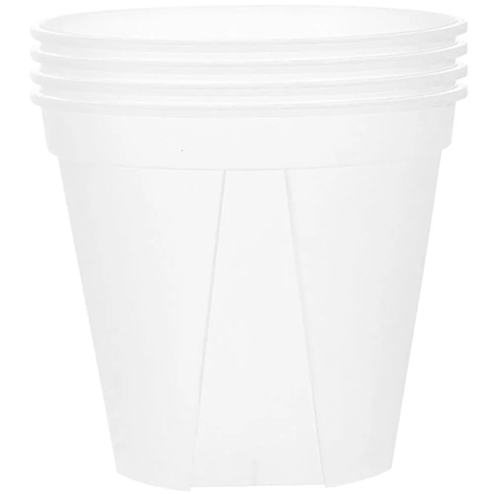 

4pcs Root Control Pots Clear Plastic Flower Planting Containers Succulents Nursery Breathable Planter for Plant