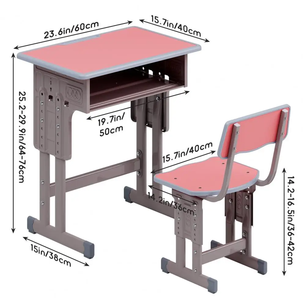 2 قطعة/المجموعة كرسي مكتب مدرسي مجموعة ارتفاع قابل للتعديل الأطفال مدرسة طاولة الدراسة كرسي مجموعة درج تخزين مريح مكتب كرسي مجموعة