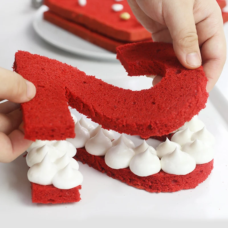0-8 Numeral Cake Stencils 10/12/14/16/18 Inch White PET Plastic Number Templates Birthday Anniversary Layered Cake Baking Tools