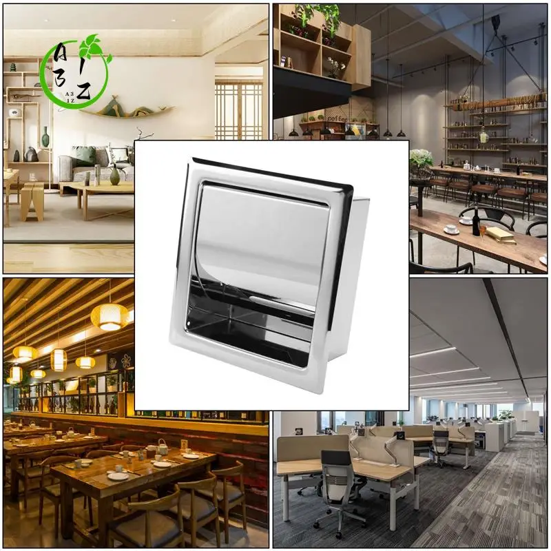 

A31Z-Утопленный держатель для туалетной бумаги из нержавеющей стали, настенный держатель для туалетной бумаги, держатель для туалетной бумаги в современном стиле, встраиваемый рулон салфеток