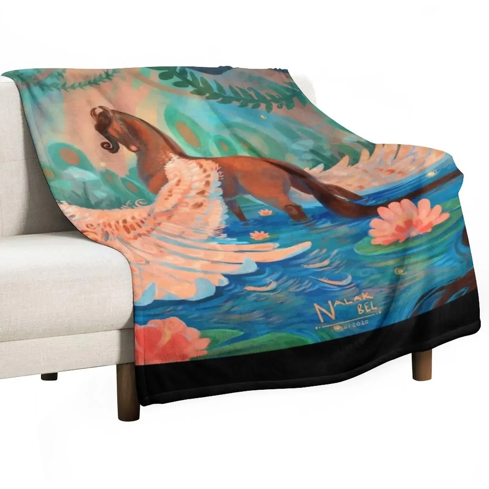 Lotus Pegasus Throw Blanket Giant Sofa For Decorative Sofa Blankets