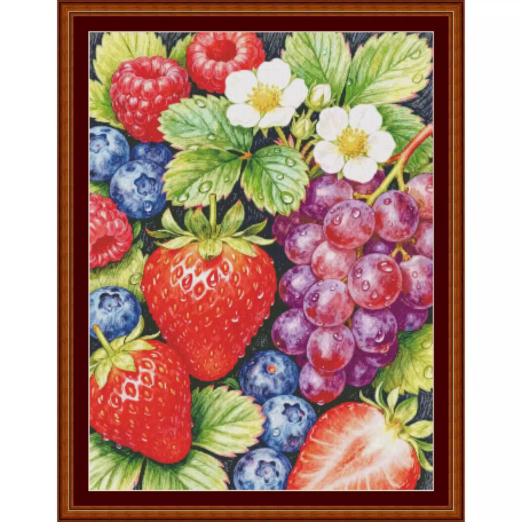 

ZZ8040 Colorful Fruits 11CT 14CT 16CT 18CT Print On Canvas Cross Stitch DIY Set Kit Needlework Embroidery 136 Colors