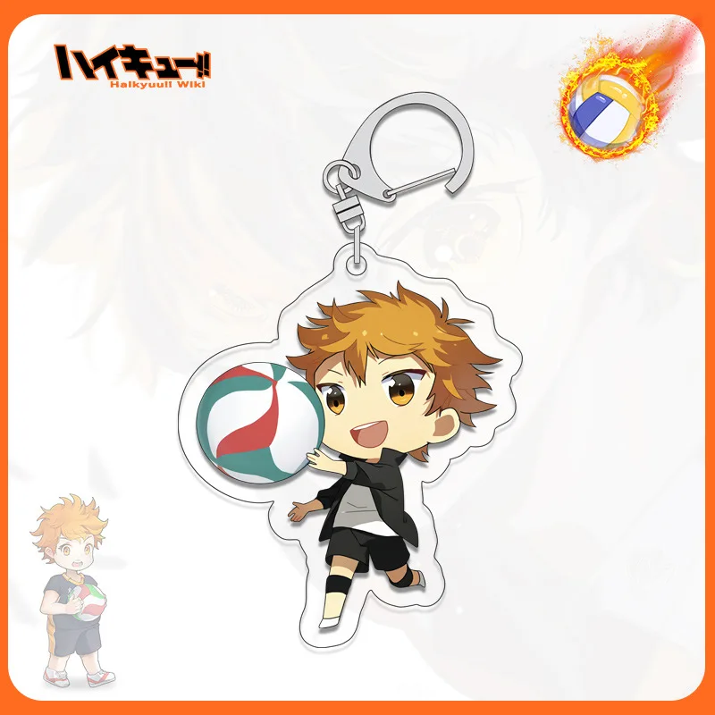 Volleyball Anime Acrylic Key Chains Shoyo Tobio Kageyama Kei Tsukishima Kotaro Bokuto Fashion Jewelry Pendant for Birthday Gifts