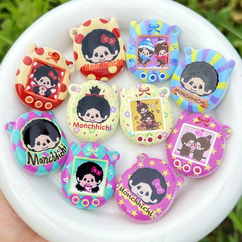 

10pcs New Monqiqi through-hole beaded DIY mobile phone chain keychain beaded pen accessory material