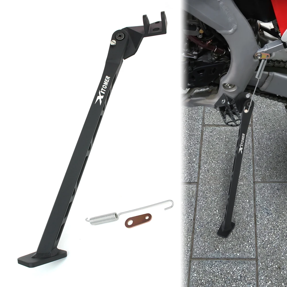 Motorcycle Kickstand Side Stand Kit Parking Footrest Bracket For Honda CR125/250 2004-2007 CRF250R 2004-2009 CRF450X CRF450R