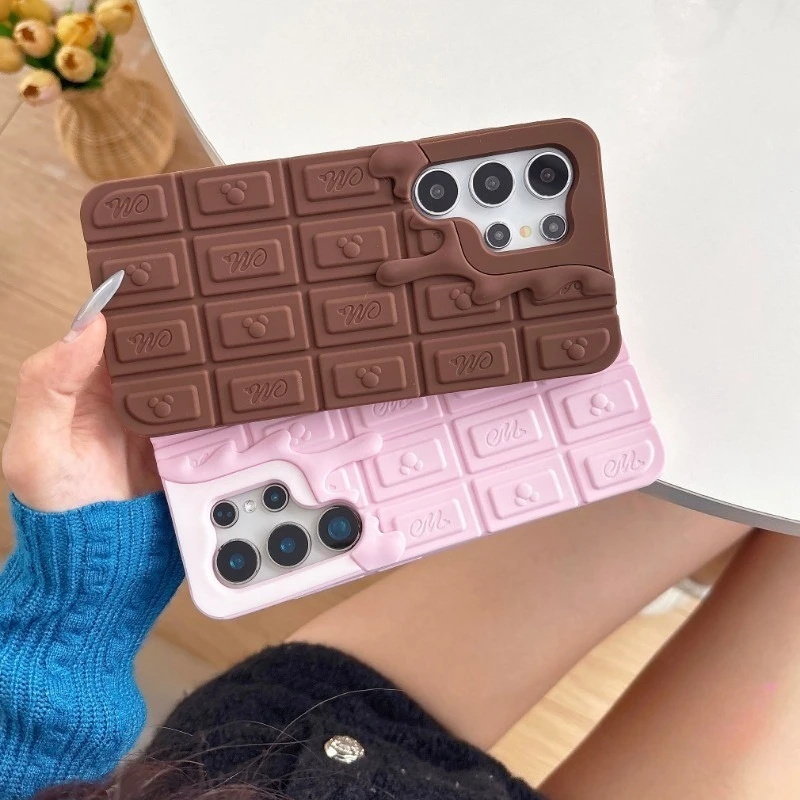 Chocolate Case For Samsung Galaxy S25 S24 S23 Plus Ultra S23 FE A55 A54 A53 A52S A51 A35 A34 A25 A16 A15 A14 A13 Silicone Cover - náhled 2