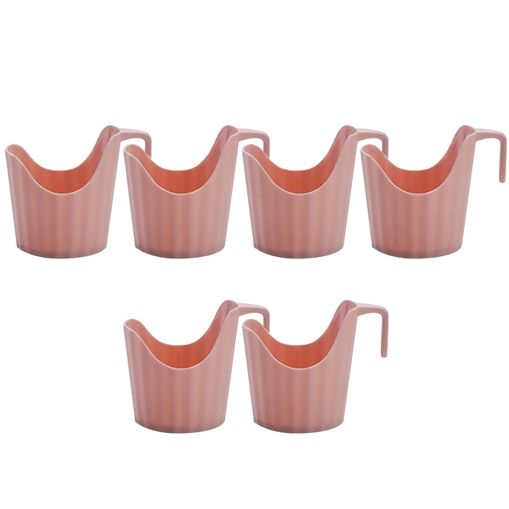 6 Pcs Insulated Cup Holder Pink Bracket Anti-scalding Coffee Paper Plastic Desktop Office Mug Sleeve