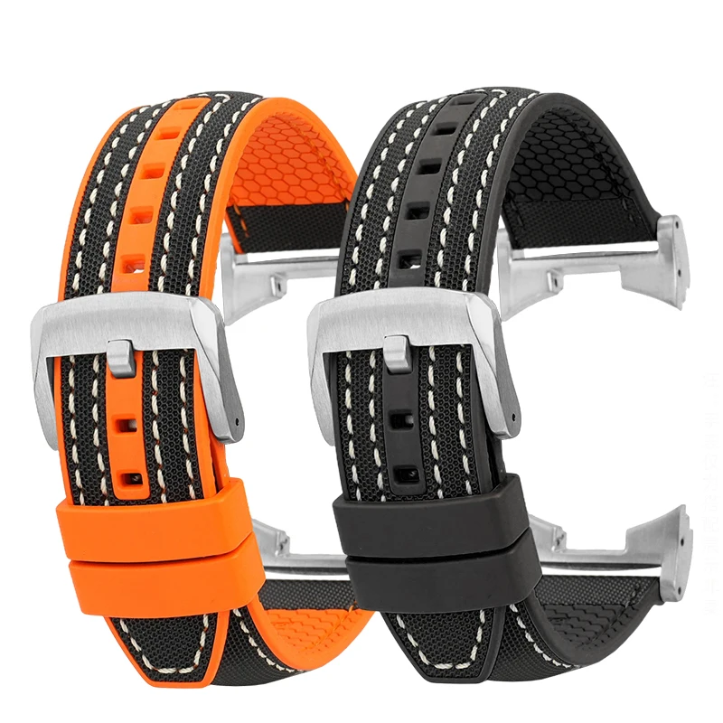 Para Citizen Big Monster BN2021 BN2024 correa de goma modificada/BN2029N cadena de reloj deportivo de goma impermeable y resistente al sudor para hombres