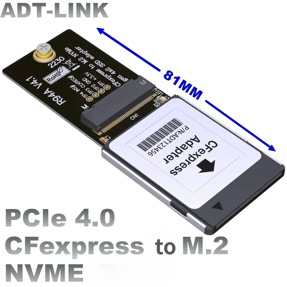 CF Express Type-B To M.2 NVME 2230 Key-M Expansion Card PCIe 4.0 Gen4x2 M2 SSD Adapter CFexpress For Brand Sony XBOX WD CH SN530